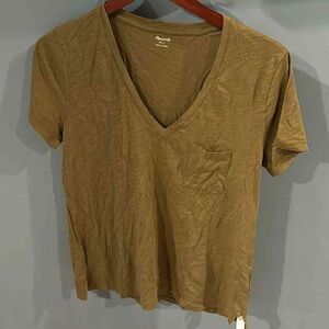 Madewell V-Neck Tan Short Sleeve Tee